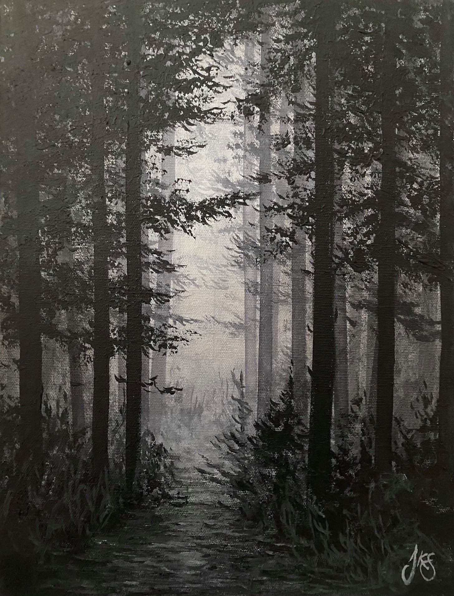 Fog Whisperers inspired Art (Acrylic painting + Gesso) by me (: :  r/deadbydaylight