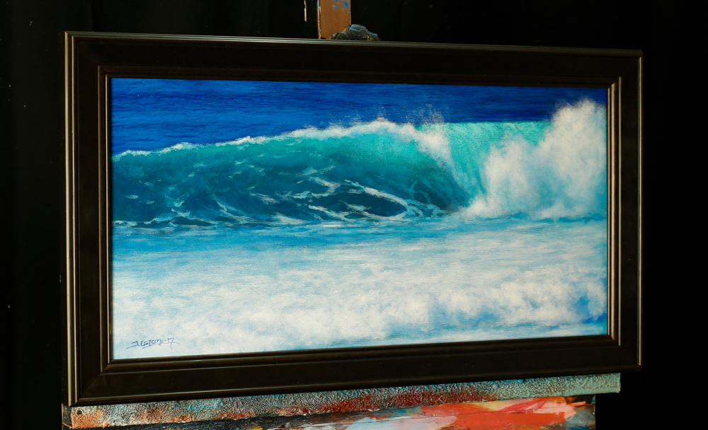 crashing waves painting